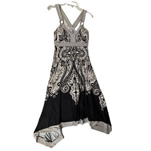 INC International Concepts Dress Women's Small Gray Hi Low Boho Resort Vacation